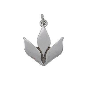 Vintage Sterling Silver 925 Religious Three Flame Charm Pendant